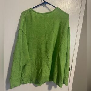 Zenana Bright Green Cardigan Size L